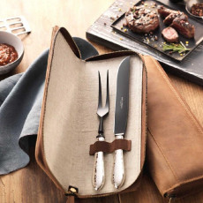 Robbe & Berking Martele 925 Sterling Silber Tranchierset Frozen Black 2 darabos